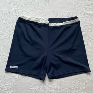 VERSACE INTENSIVE Vintage Y2K Men’s Navy Blue White Swim Trunks Italy XL